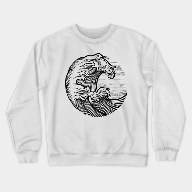 Wave Punk Crewneck Sweatshirt by pirsicivan